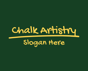 Chalkboard  Handwriting Text logo design