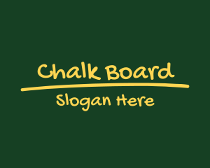 Chalkboard  Handwriting Text logo design