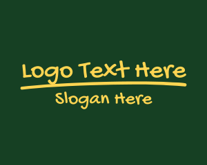 Chalkboard  Handwriting Text Logo