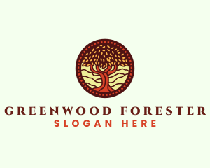 Wood Tree Nature  logo design