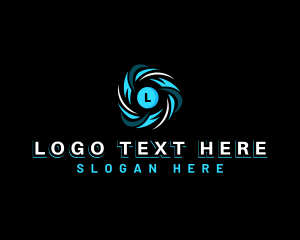 Telecommunication - Fan Vortex Technology logo design