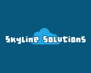 Playful Sky Cloud logo design
