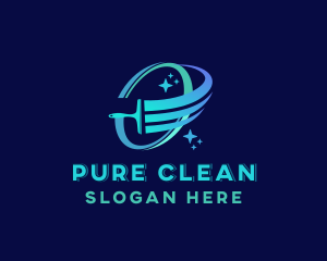 Wiper Cleaning Swoosh logo design