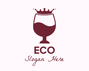 Liquor - Wine Liquid Crown Glass logo design