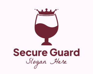 Wine Tasting - Wine Liquid Crown Glass logo design