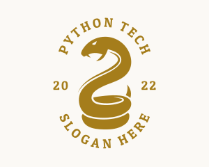 Python - Venomous Reptile Snake logo design