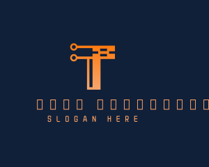 Technology - Gradient Tech Letter T logo design