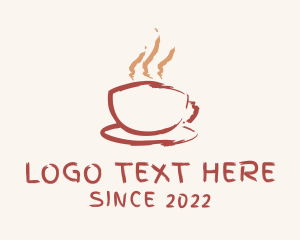 Coffee - Watercolor Cafe Paint logo design