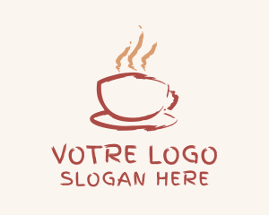 Watercolor Cafe Paint  Logo
