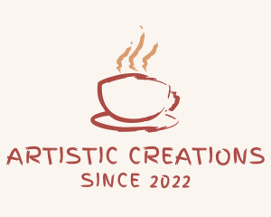 Watercolor Cafe Paint  logo design