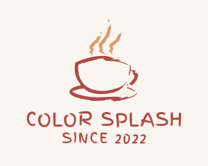 Watercolor Cafe Paint  logo design