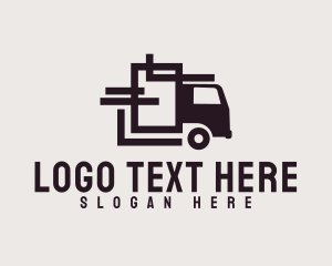 Automobile - Geometric Transport Truck logo design