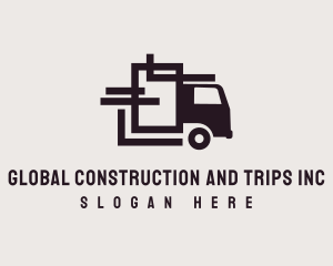Cargo - Geometric Transport Truck logo design