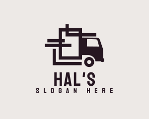 Transportation - Geometric Transport Truck logo design