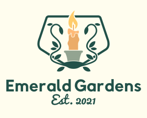 Candle Vine Garden logo design