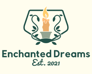 Enchanted - Candle Vine Garden logo design