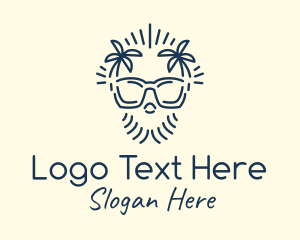 Summer - Tropical Summer Sunglasses logo design