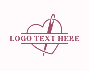 Seamstress - Needle Thread Sewing logo design