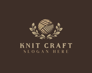 Yarn Knitting Sewing logo design