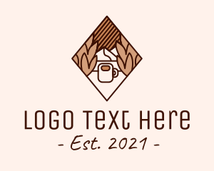 Hot Coffee - Diamond Mountain Coffee logo design