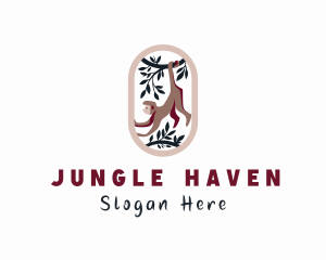 Jungle Nature Monkey logo design