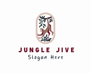 Jungle Nature Monkey logo design