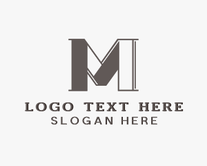 Construction - Contractor Structure Builder Letter M logo design