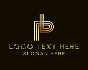 Elegant Business Letter P Logo