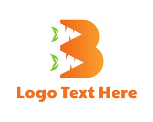 Orange Circle - Orange B Carrot logo design