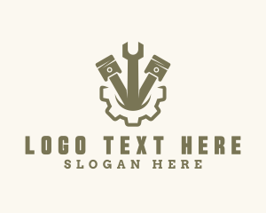 Piston - Industrial Cog Tools logo design