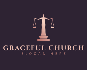 Statue - Lady Justice Scales logo design
