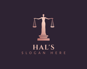 Notary - Lady Justice Scales logo design