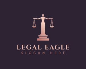 Lawmaker - Lady Justice Scales logo design