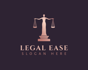 Judiciary - Lady Justice Scales logo design