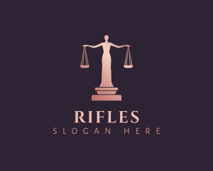 Law - Lady Justice Scales logo design