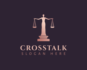 Law - Lady Justice Scales logo design