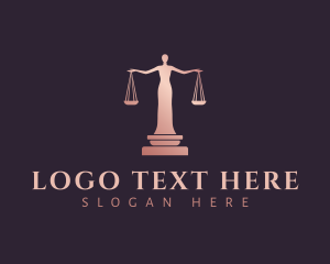 Legality - Lady Justice Scales logo design