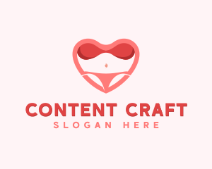 Sexy Lingerie Heart logo design