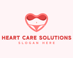 Sexy Lingerie Heart logo design