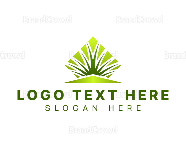 Grass Lawn Landscaping Logo