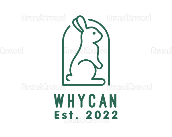 Cute Green Rabbit Logo