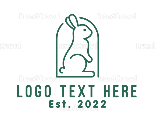 Cute Green Rabbit Logo
