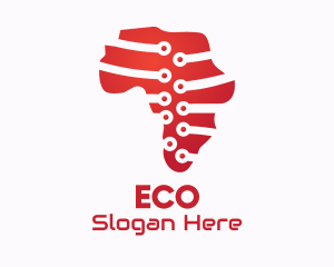 Digital African Map Logo