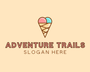 Sweet Ice Cream Cone  logo design