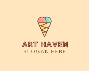 Sweet Ice Cream Cone  logo design