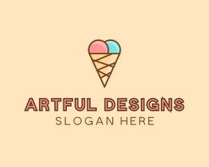 Sweet Ice Cream Cone  logo design