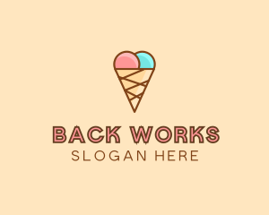 Sweet Ice Cream Cone  logo design