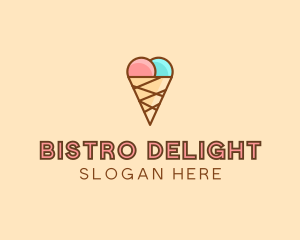 Sweet Ice Cream Cone  logo design