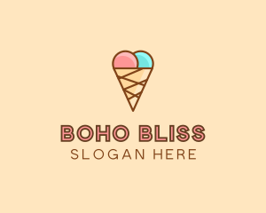 Sweet Ice Cream Cone  logo design