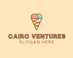 Sweet Ice Cream Cone  logo design